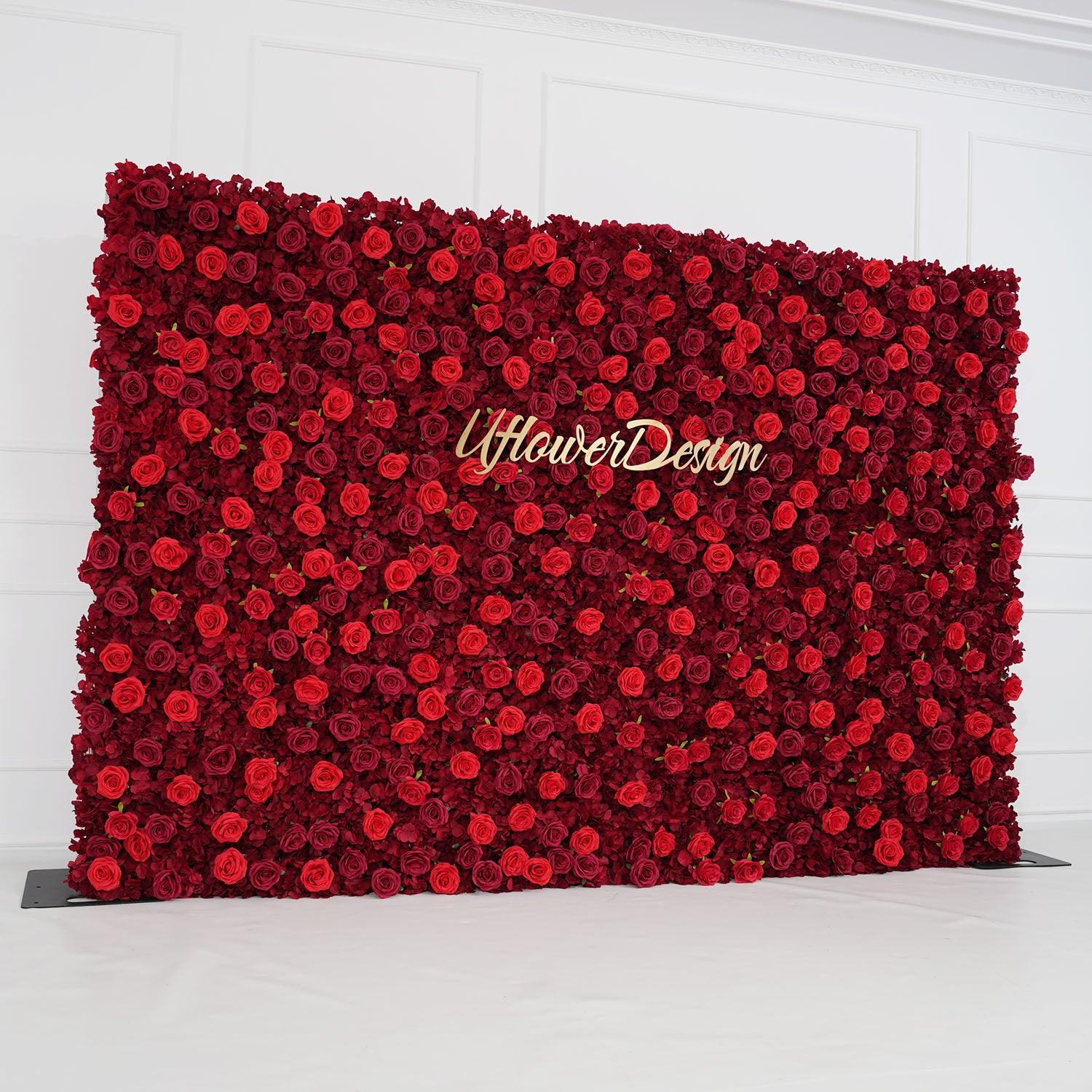 Artificial Red Rose Wedding Flower Wall Decoration Figure 14